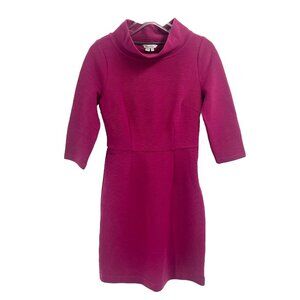 Boden Pink Magenta Mock Neck Sheath Dress Sz 4
